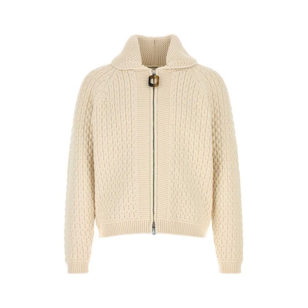 Jw Anderson Men Ivory Cotton Blend Cardigan